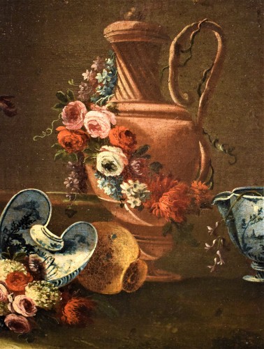 Still life with flower pots - Gaspare López (1677- 1732) - Louis XIV